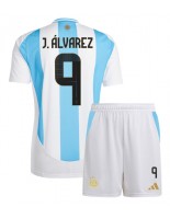 Argentina Julian Alvarez #9 Domácí dres pro děti Copa America 2024 Krátký Rukáv (+ trenýrky)